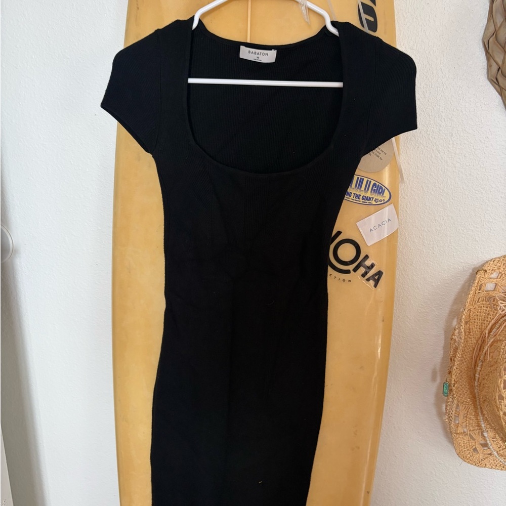 Aritzia Black Midi Dress